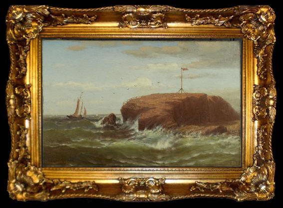 framed  Robert Swain Gifford Seconnet Rock, New Bedford, Massachusetts, ta009-2